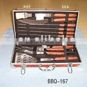 BBQ Set With Wooden Handle (Rosewood) thumbnail-1