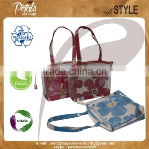 2017 See Through PVC/Juco Tote Bag Purse With Pouch thumbnail-1