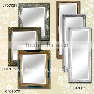 Vintage Ornate Art Decor Wonderful Rectangle Hanging Wall Mirror thumbnail-1