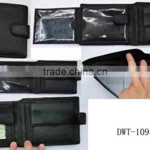 Fashion Black Napa Genuine Leather Purse Money for Men thumbnail-1