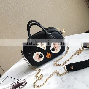 Black Cute Animal Handbag Girl Fashion Small Bags Leather Shoulder Long Strap Sling Cross Body Bag thumbnail-5