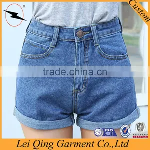 2017 Plus Size XL Ladies Summer Hot High Waist Jean Shorts for Women thumbnail-1
