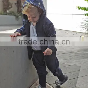 Wholesale Children's Boutique Clothing High Quality Children Clothes Custom Baby Boy Blue Zipped Hoodies thumbnail-4