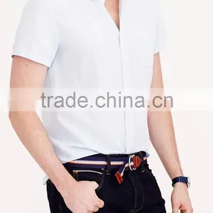 2015 SHORT-SLEEVE LINEN SHIRT Men Shirt Cotton Slim Fit Casual Shirts for Men thumbnail-2