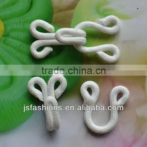 Fashion Fabric Coated Hook and Eyes Fateners White Color thumbnail-1