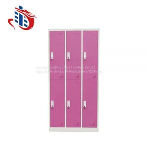 Gym Swimming Pool Storage Cabinet Luoyang Steel 6 Door Locker Cabinet 2 Tier Metal thumbnail-1