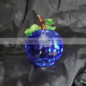 Wedding Gifts for Guests Blue k9 Crystal Apple thumbnail-5
