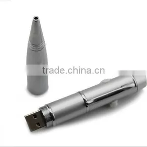 High Quality Laser Point and 4GB 8GB 16GB USB Logo Ballpoint Business Metal Pen Box Gift Set thumbnail-5