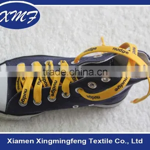Wholesale Custom Logo Polyester Flat Shoelace With Plastic Tips thumbnail-1