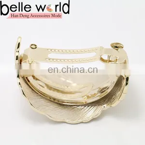 New Elegant Metal Feather Barrette Hair Clips for Women thumbnail-2