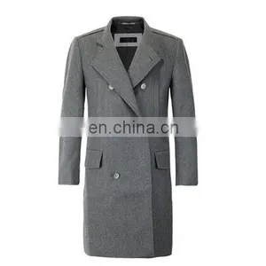 Custom European Style Winter Jackets Plus Size Wool Coat Cashmere Long Oversize Coat For Man thumbnail-5