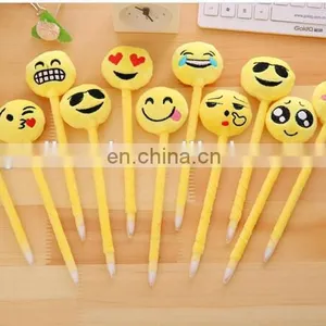 Cute Kawaii Plush Ballpoint Pen Creative Cartoon Facial Expression Ball Pen For Kids School Supplies thumbnail-6
