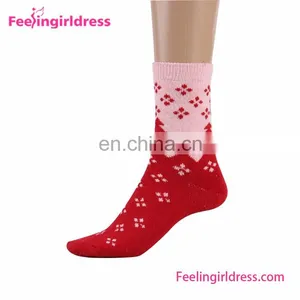 Rabbit Wool Christmas Tree Printing Tube Socks China Socks Factory thumbnail-4