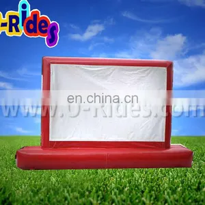 Red Color Indoor Use Air Tight Inflatable Screen for TV Game thumbnail-1
