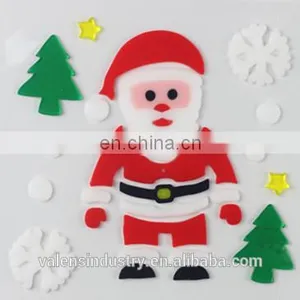 OEM Removable Easily Peel off Jelly Gel Gem Glass Fridge Walmart Supply 3D Santa Claus Christmas Window Sticker Decoration thumbnail-1