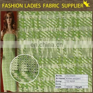 2014 Knitted Jacquard Fabric,knit Fabric for Curtain,wholesale Cotton/poly Knit Fabric thumbnail-1