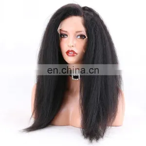 Good Quality Kinky Straight Virgin Brazilian Human Hair Wig Brazilian Hair Wigs for Black Women thumbnail-1