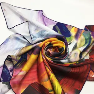 Best Price Custom Fashion Digital Printing Japanese Silk Scarf thumbnail-4