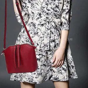 New Cowhide Shell Bag European and American Fashion Leather Women's Bag One Shoulder Slanted Small Bag thumbnail-5