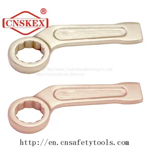BeCu AlCu Non Sparking Bent Handle Slogging Box End Wrench Spanner thumbnail-1
