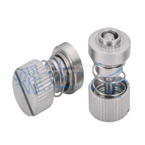 Carbon Steel Low Profile Knob, Spring-Loaded – Types PF30, PF31, PF32, PF50, PF60 Captive Screw Pressure Riveting Captive Screw thumbnail-1