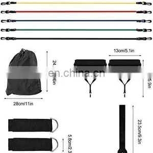 Adjustable Latex Resistance Loop Bands Pilates 11 Pcs Elastic Fitness Resistant Band thumbnail-6