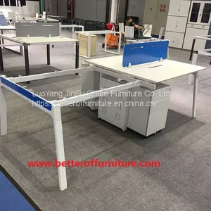 A3060 Steel Frame 4 Person Office Table Furniture 2-2 Face to Face Divider Space thumbnail-3