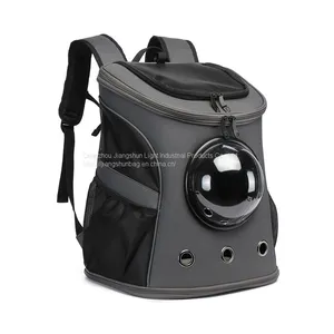 Amazon Customized Pet Backpack Bag Outdoor Travel Double Shoulder Space Transparent Folding Dog Carrier thumbnail-3