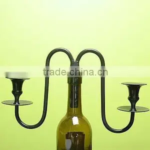 7 Lite Pillar Candlestick Candelabra With Iron Metal thumbnail-5