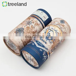 Design Your Own Free Sample Kraft Paper Tube Packaging , Eco-friendly Round Carton Cardboard Box Paper Tube thumbnail-4