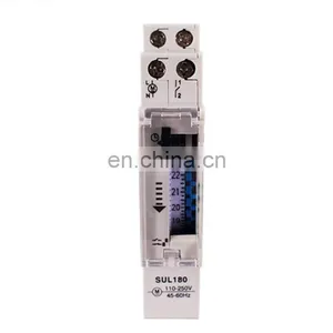 SUL180 15 Minutes Mechanical Timer 24 Hours Programmable Din Rail Timer Time Switch Relay Measurement Analysis Instruments thumbnail-4