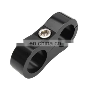 AN6 AN8 AN10 Billet Aluminum Anodized Black Braided Hose Separator Clamp Fuel Line Divider Clamp thumbnail-1