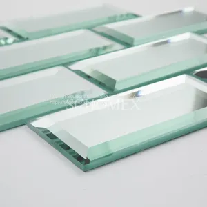 Schomex Wholesale Triangle Square Strip Mirror Glass Mosaic Tiles For Backsplash Bathroom Wall thumbnail-2