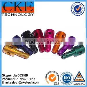 Aluminum Machining CNC Parts Anodized Derailleur Adjustment Bolts thumbnail-1