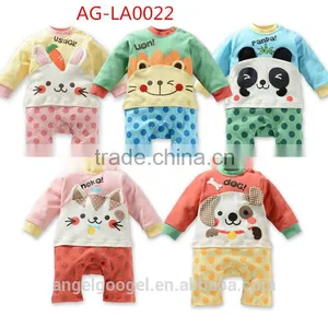 Wholesale Fairy Cartoon Toddlers Baby Romper Climbing Clothes Print Animal Bear Dogs Lions Rabbits & Pandas AG-LA0021 thumbnail-1