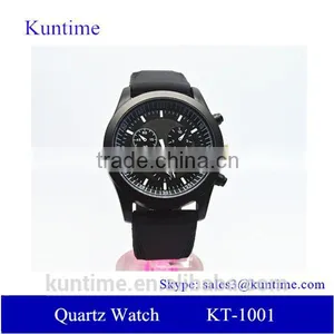 Fashion Playboy Quartz Watch,silicone Strap,balck Dial, White Watch Hands thumbnail-1