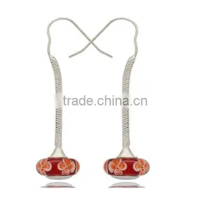 Murano Lampwork Glass Bead Earrings for Young Women thumbnail-2