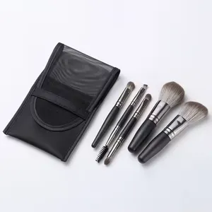 Cheap 5pcs Mini Travel Makeup Brushes Set PU Bag Beauty Brushes Private Label Cosmetics Tool Powder Blush Face Makeup Brush Set thumbnail-1