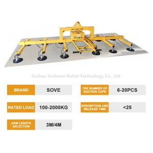 Vacuum Pneumatic Lifting Machine Stainless Steel Plate Suction Cup Hoisting Glass Manipulator Lifting Suction Cups thumbnail-2