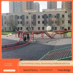 Outdoor Kindergarten Climbing Net Frame and Drill Cage, Large-scale Climbing Net for Children's Amusement Facilities in Parks and Communities, Custom Manufacturer thumbnail-1