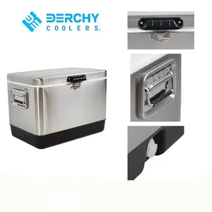 Metal Cooler Box 51L Mini Freezer Box Customizable Color & Logo Cans-Friendly Gift for Fishing Camping Picnic Hunting Wine thumbnail-1