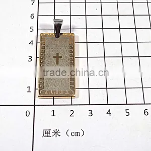 Engrave Custom 316L Steel Crossing Men Fashion Pendant Style Tag Pendant thumbnail-5