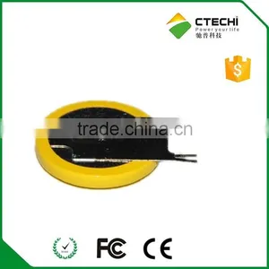 Famous Brand CR2032 Button Battery With Solder Tabs Tags Pins for Active RFID Tag thumbnail-2