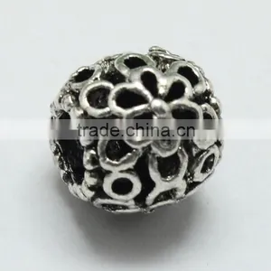 Round Metal Jewelry Accessories Handmade Zinc Alloy Pdora Bracelet Beads thumbnail-3