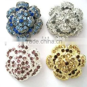 Flower Brooch,costume Brooch,rhodium Brooch thumbnail-1