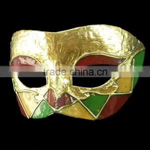 Black Wholesale Masquerade Beautiful Design Feather Mask Golden Michaels Masquerade Masks thumbnail-5