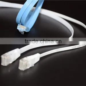 Flat UTP Cat5e Ethernet Good Speed RJ45 Ethernet White Flat 3ft Network Cable thumbnail-1