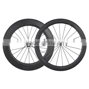Cheap Bicycle Carbon Wheels 56/86mm Carbon Clincher Wheelset 700C Road Bike Wheelset UD Matt thumbnail-1
