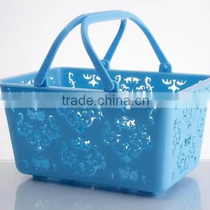 Easy Handle Supermarket Plastic Shopping Basket thumbnail-1