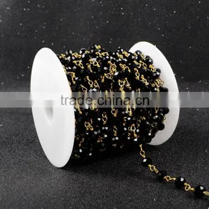 $4/meter by Trade Assurance- Cheap Natural Black Agate Stone Beaded Chains for Necklace Jewelry DIY thumbnail-5